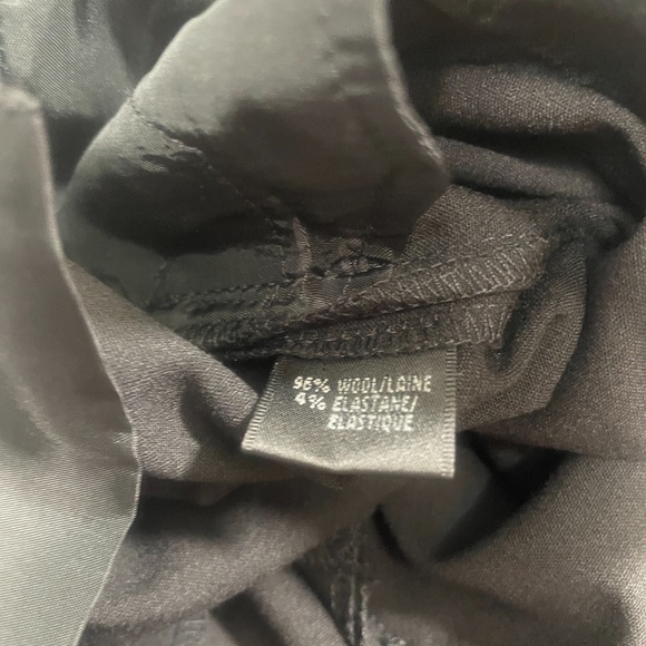 Lafayette 148 8 Black Straight Dress Pants Wool Pockets Pockets - Picture 4 of 7